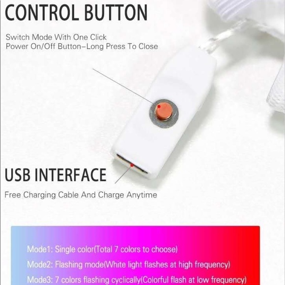 Brand New USB Rechargeable LED Light Up Face Mask - Picture 4 of 16